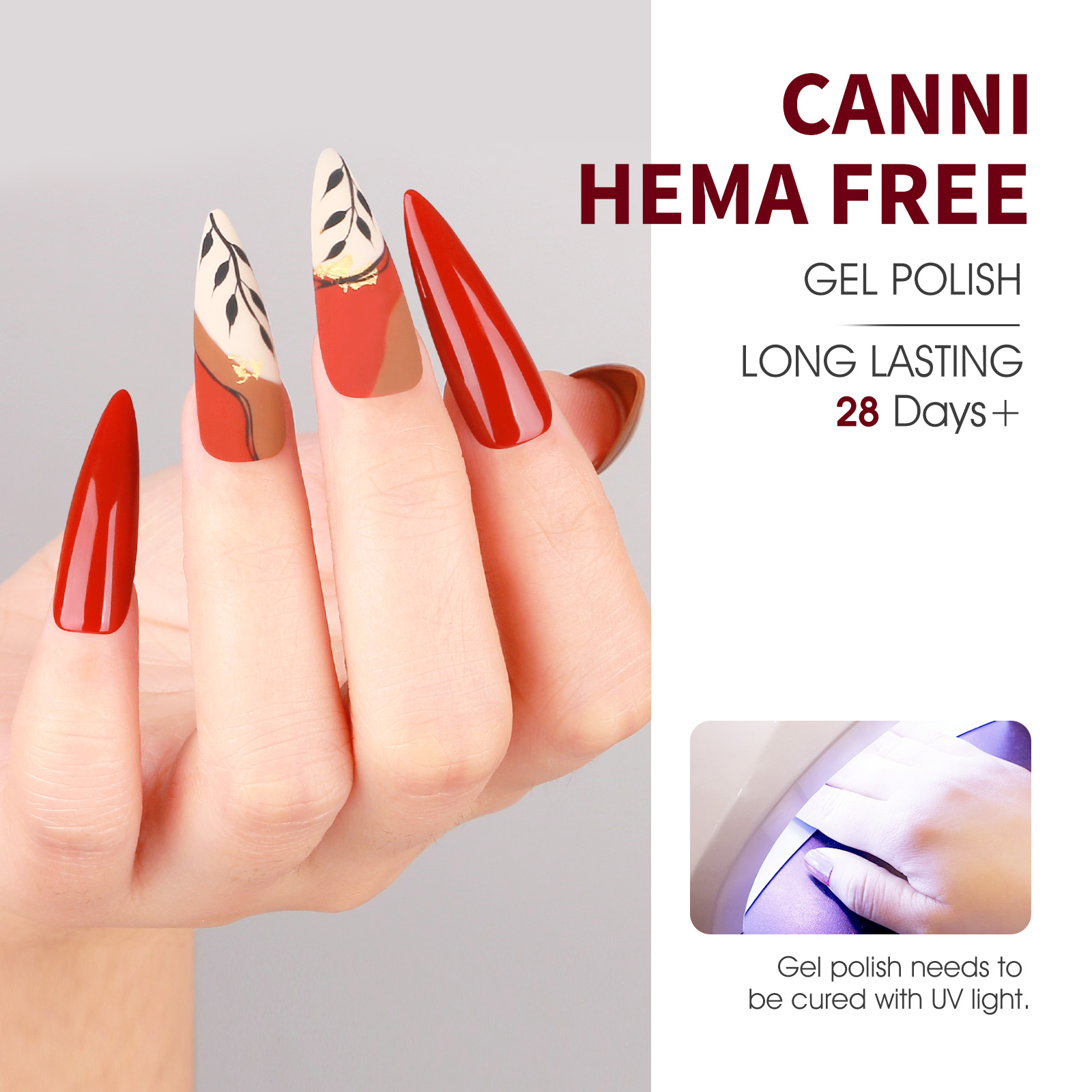 CANNI HEMA FREE UV/LED gél lakk szett 6x9ml - 2327 8