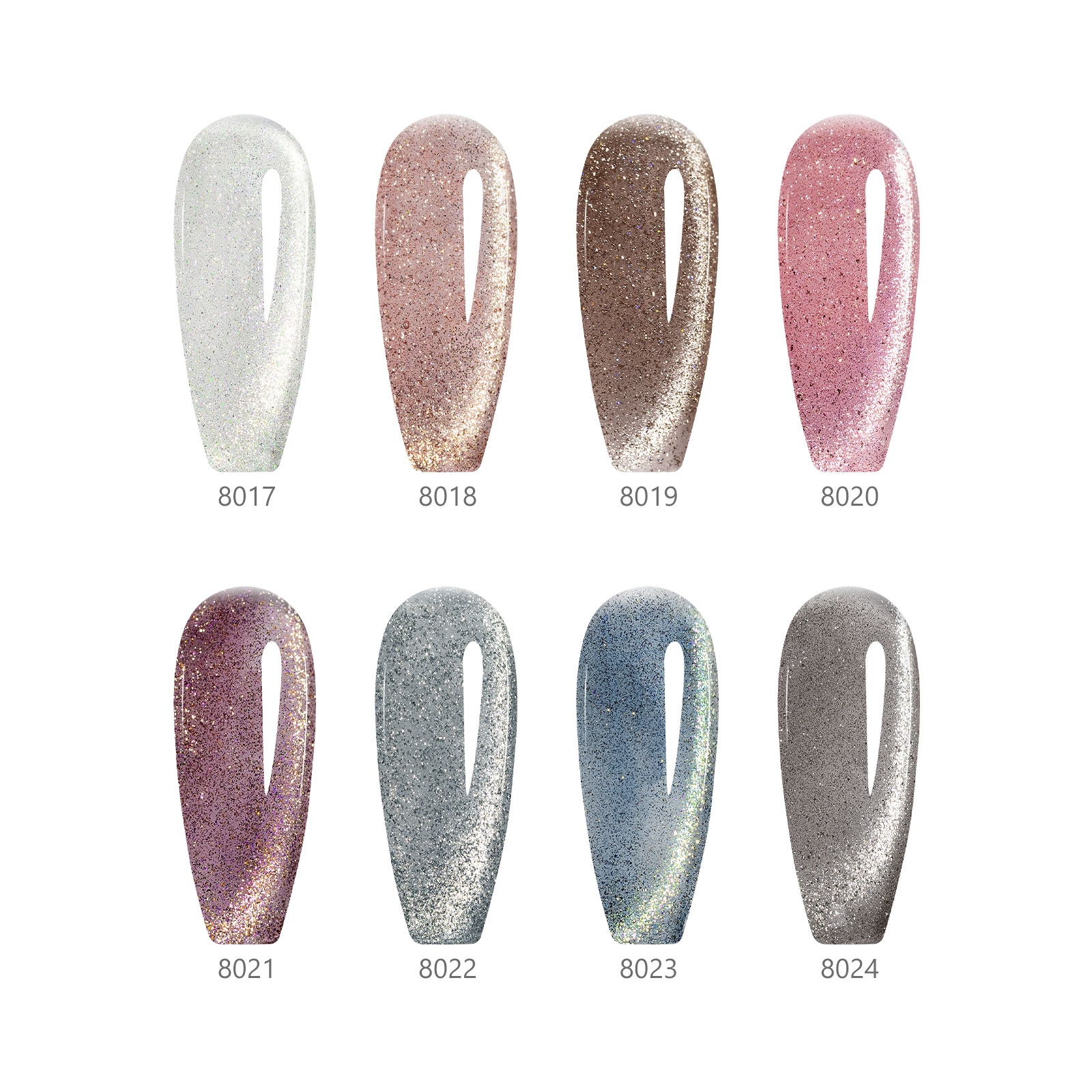 CANNI HEMA FREE  szett 8x9ml - No.03 - Iridescent Dream Collection 2