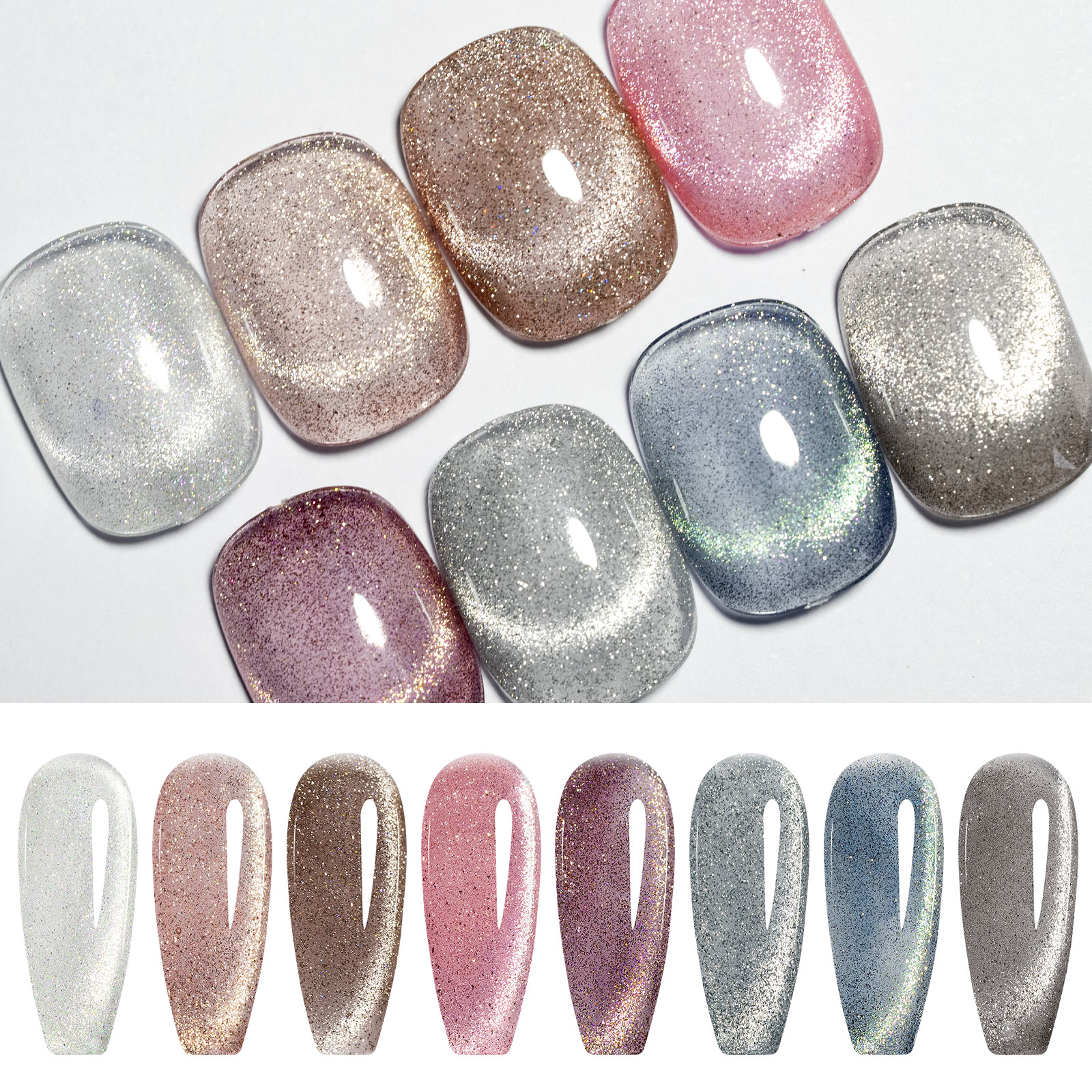 CANNI HEMA FREE  szett 8x9ml - No.03 - Iridescent Dream Collection 5