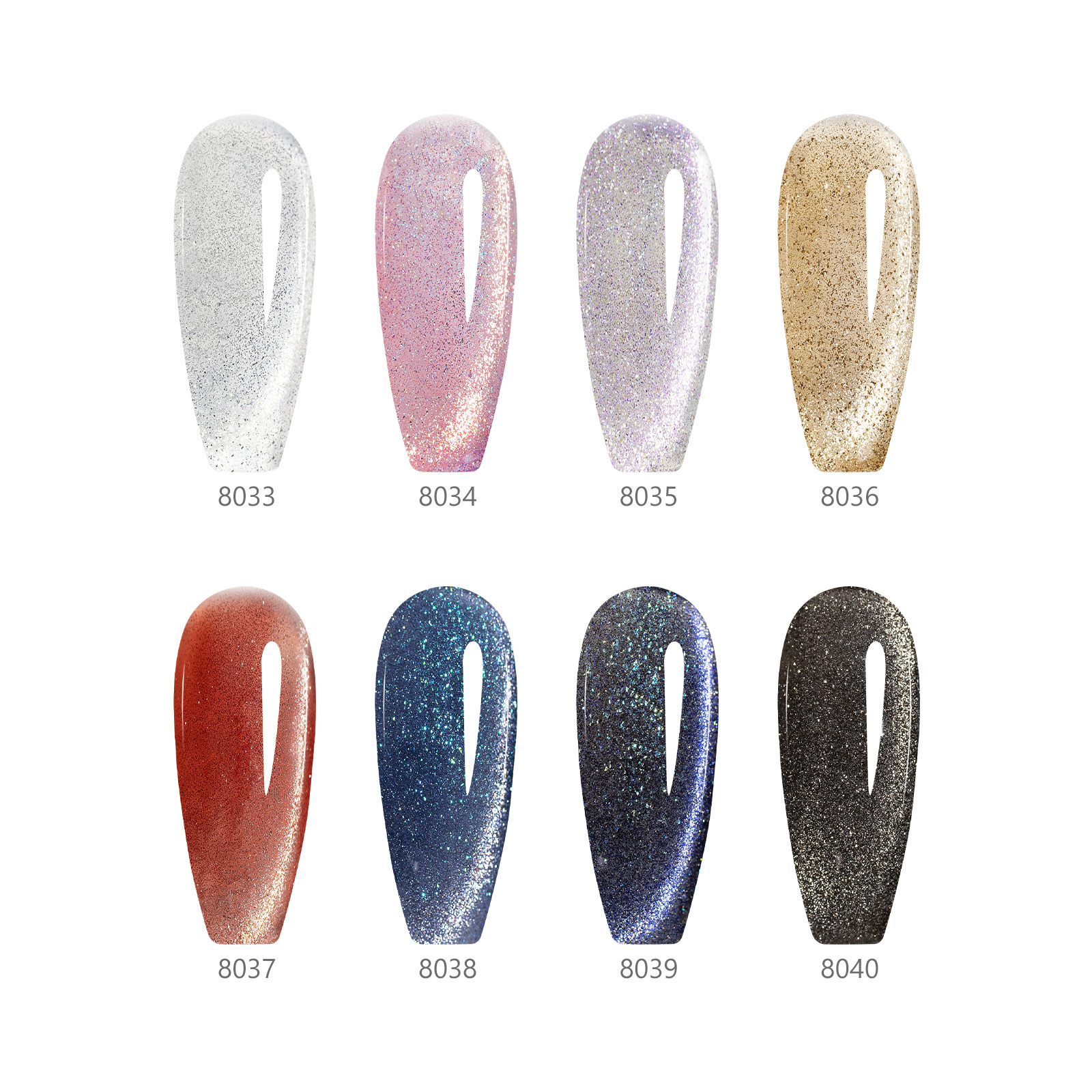 CANNI HEMA FREE  szett 8x9ml - No.05 - Interstellar Cat Eye Collection 2