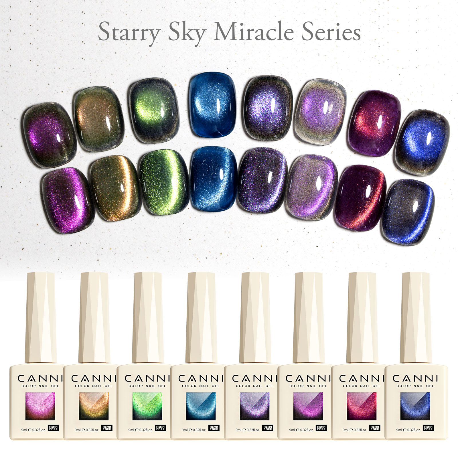 CANNI HEMA FREE  szett 8x9ml - No.06 - Starry Sky Miracle Collection 5