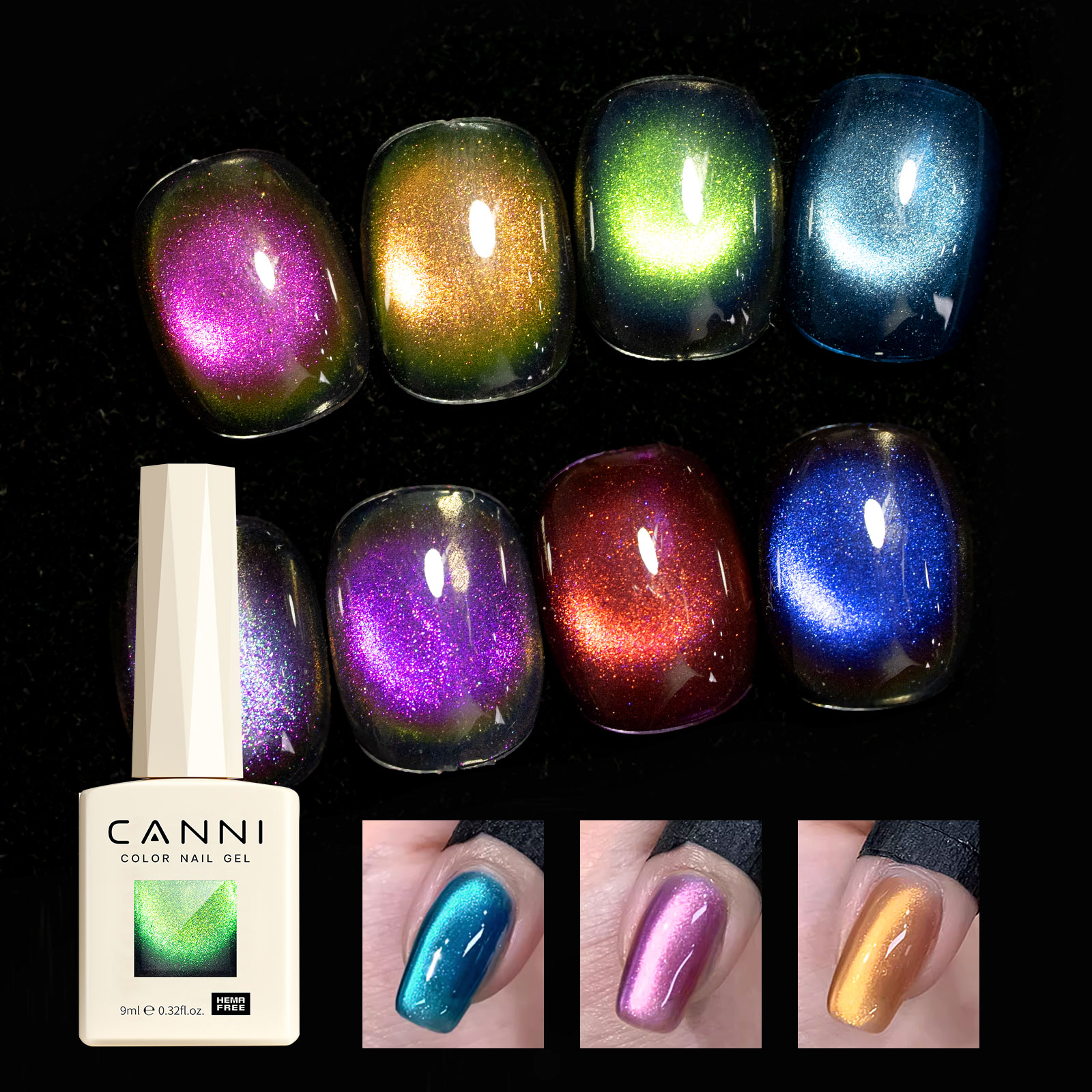 CANNI HEMA FREE  szett 8x9ml - No.06 - Starry Sky Miracle Collection 6