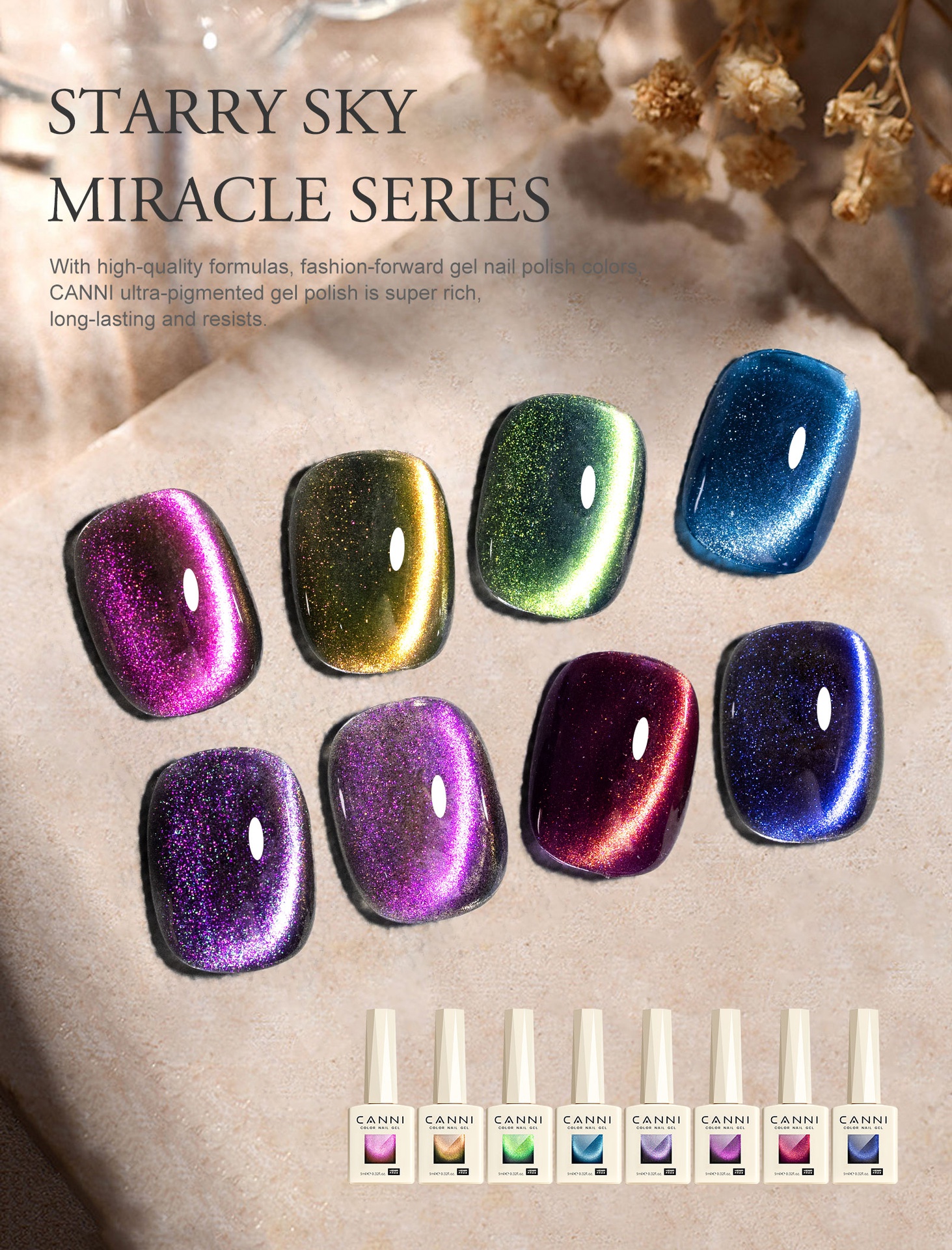CANNI HEMA FREE  szett 8x9ml - No.06 - Starry Sky Miracle Collection 7