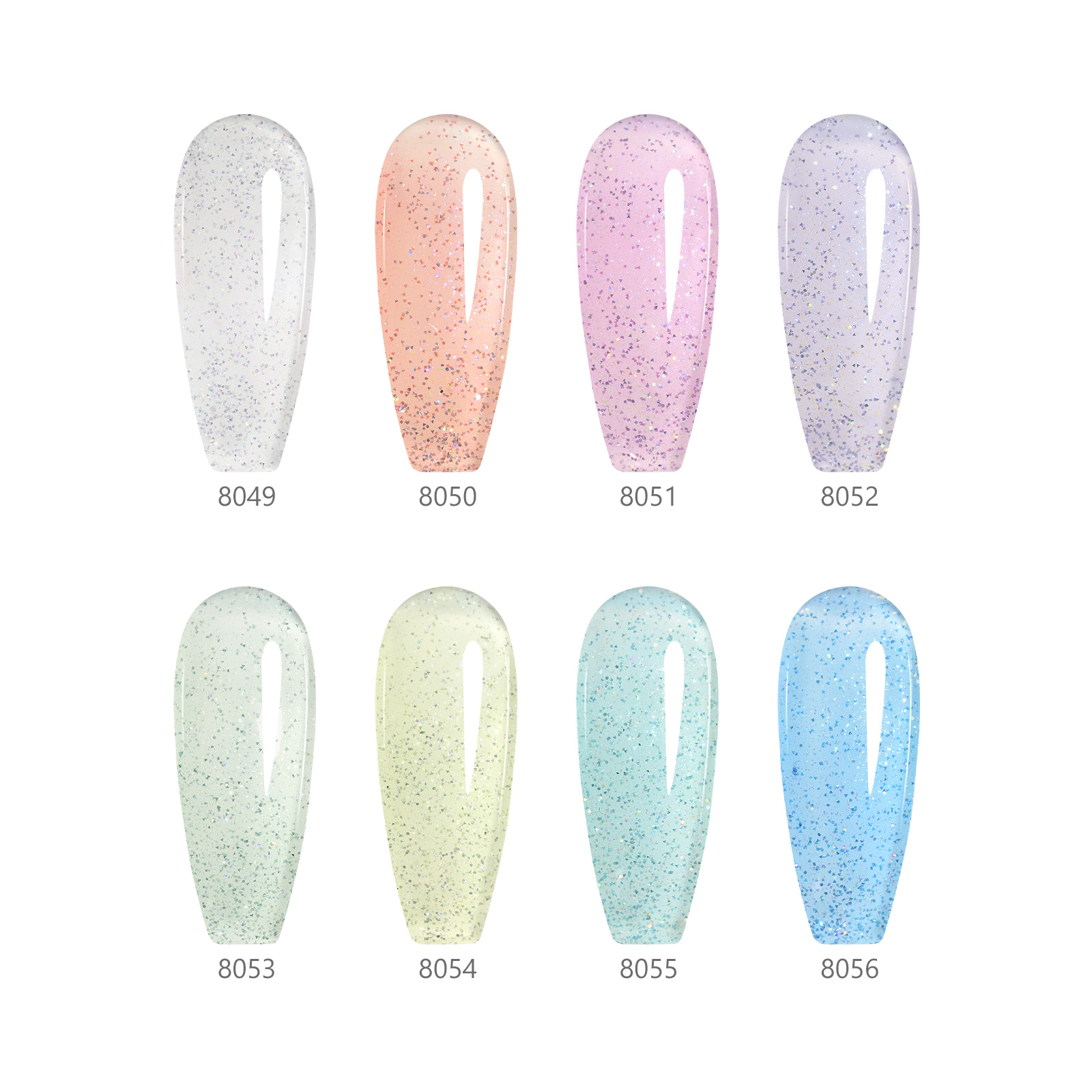 CANNI HEMA FREE  szett 8x9ml - No.07 - Fairy Glitter Collection 4