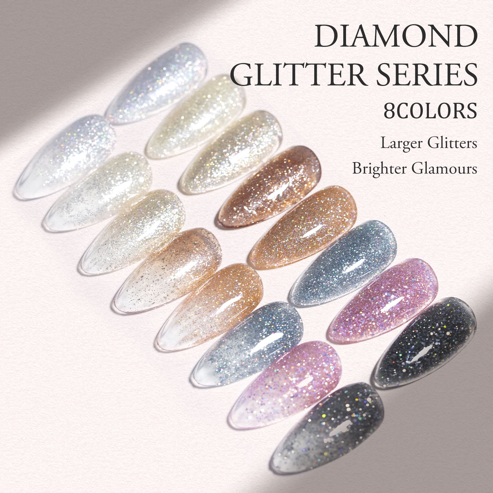 CANNI HEMA FREE  szett 8x9ml - No.08 - Diamond Glitter Collection 6
