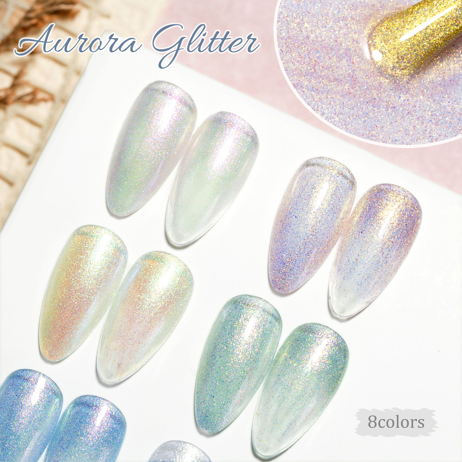 CANNI HEMA FREE  szett 8x9ml - No.09 - Aurora Glitter Collection 6