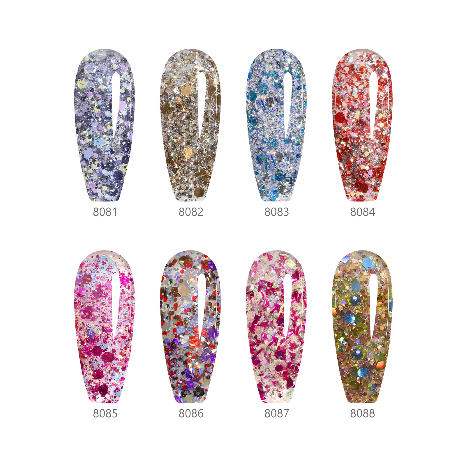 CANNI HEMA FREE  szett 8x9ml - No.11 - Glitz Flash Collection 3