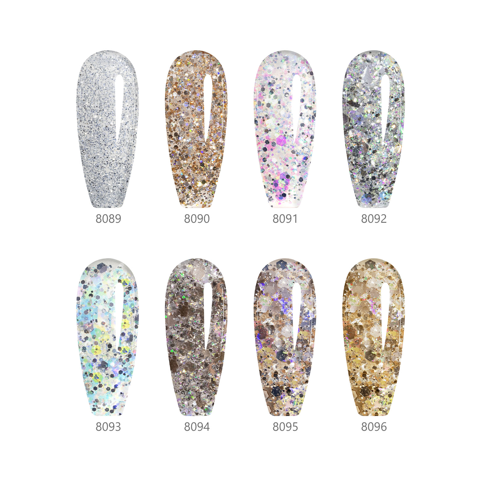 CANNI HEMA FREE  szett 8x9ml - No.12 - Dawn Crystal Flash Collection 3