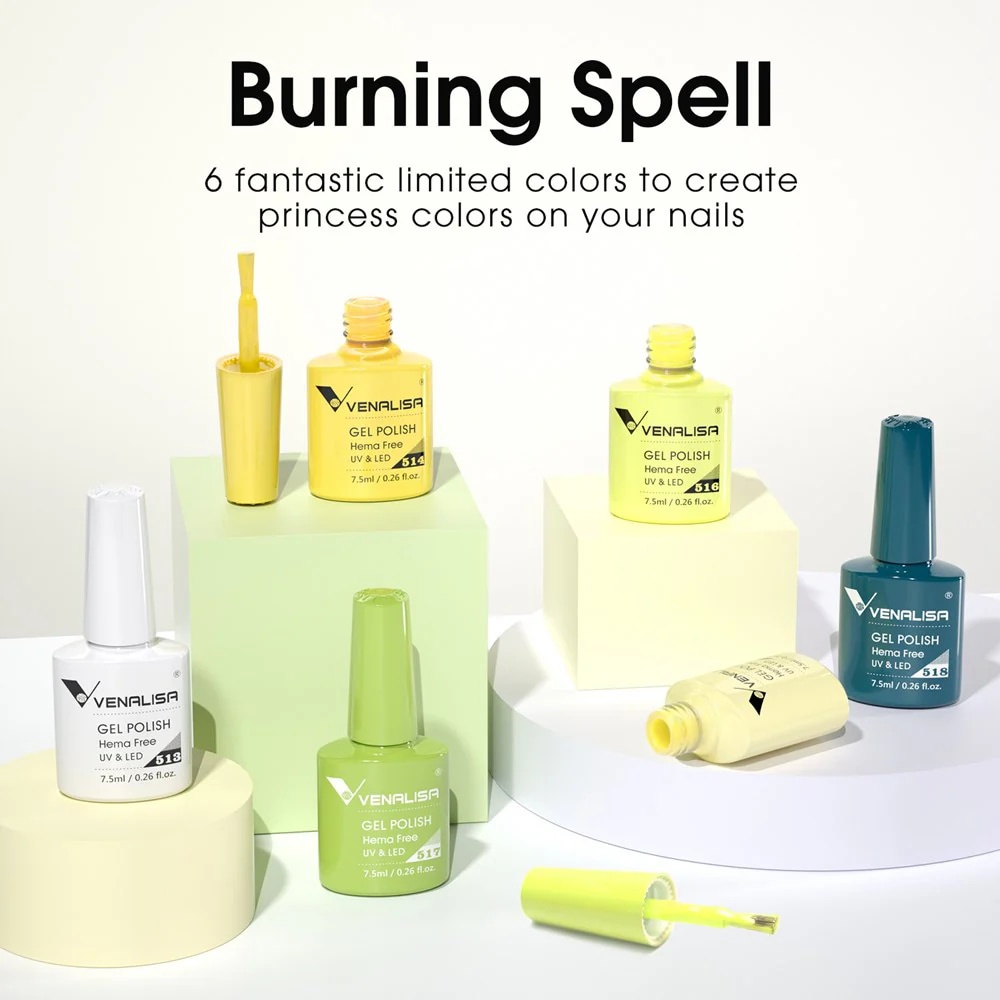 Venalisa 6 db-os UV/LED Gél lakk szett -  2221 - Hema Free 2