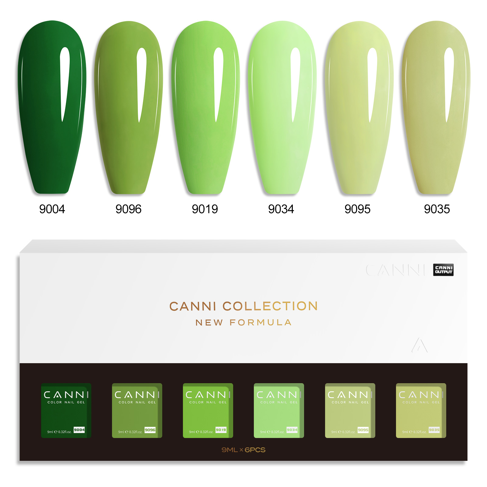 CANNI HEMA FREE UV/LED gél lakk szett 6x9ml - 2339 2