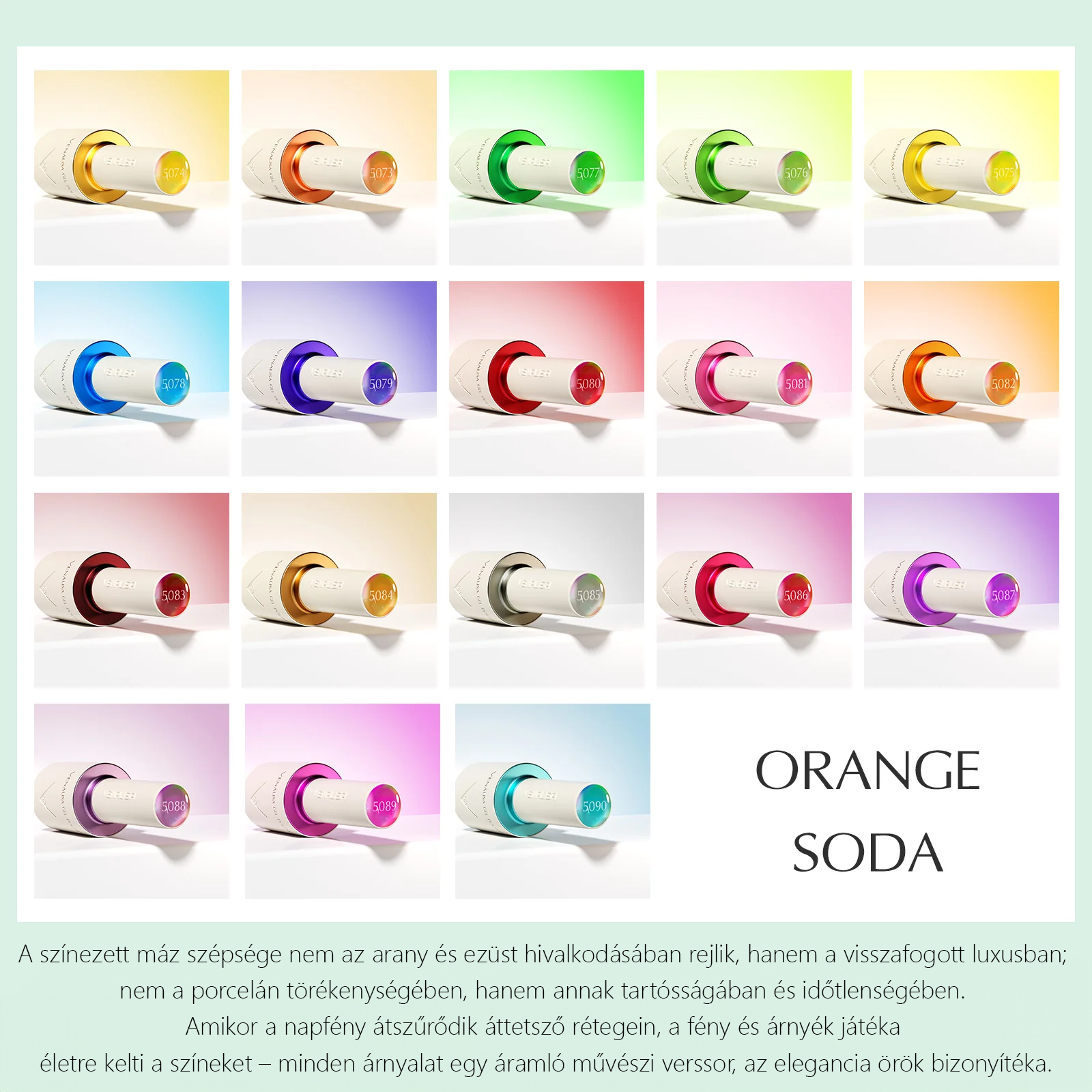 Venalisa UV/LED Gél Lakk szett - V5 - Orange Soda - 18 db szín 3