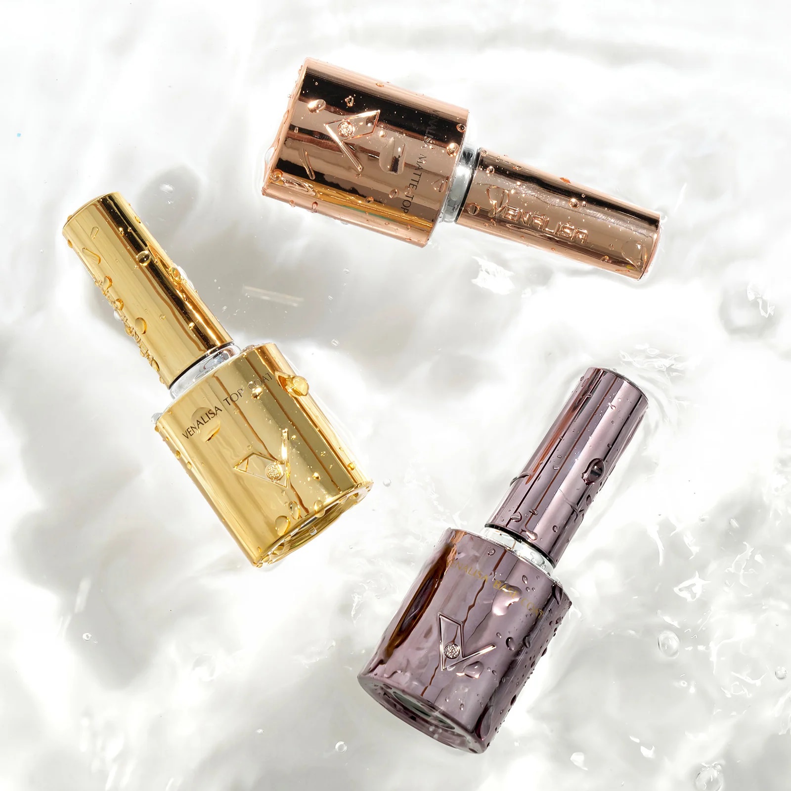 VENALISA - Base Coat + Diamond Top Coat + Matt Top Coat - 3x10 ml 3