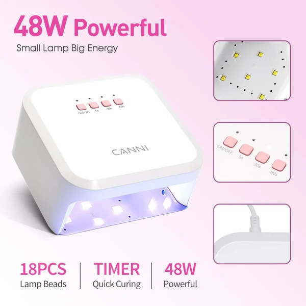 CANNI UV/LED Mini Műkörmös Lámpa - 18 LED 5