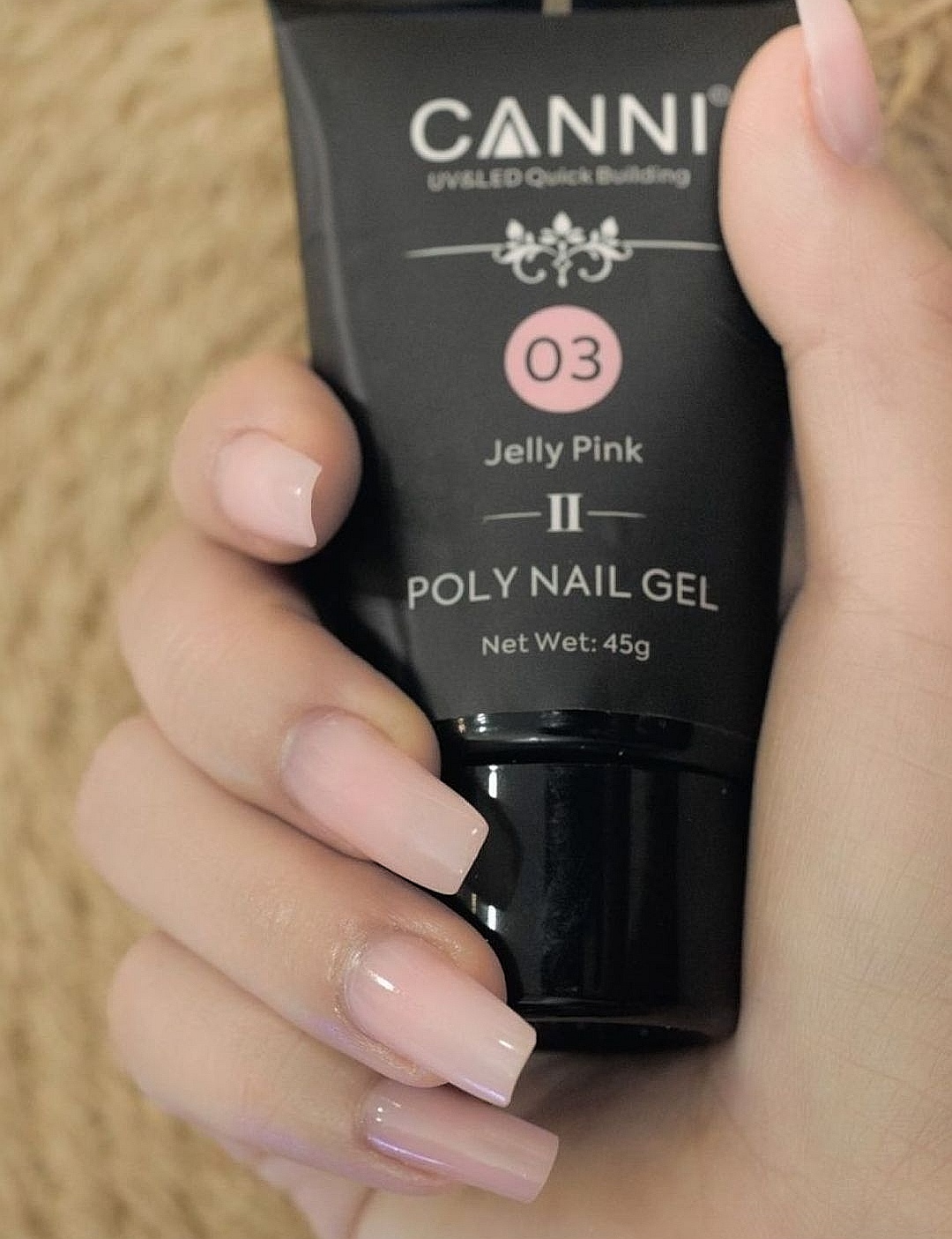 CANNI Akril Gél - HEMA FREE - 45g - No.03 Jelly Pink 3