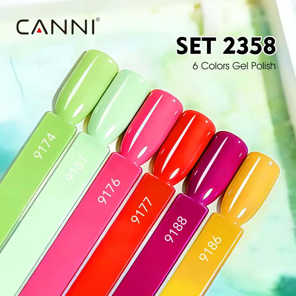 CANNI HEMA FREE UV/LED gél lakk szett 6x9ml - 2358 2