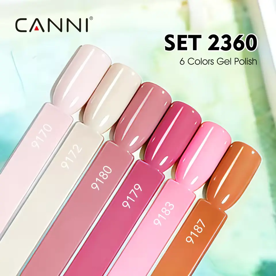 CANNI HEMA FREE UV/LED gél lakk szett 6x9ml - 2360 2