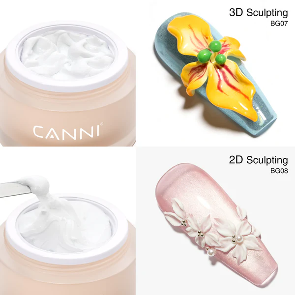 CANNI 2D Sculpting Gel gyurmazselé 10g - BG08 White 2