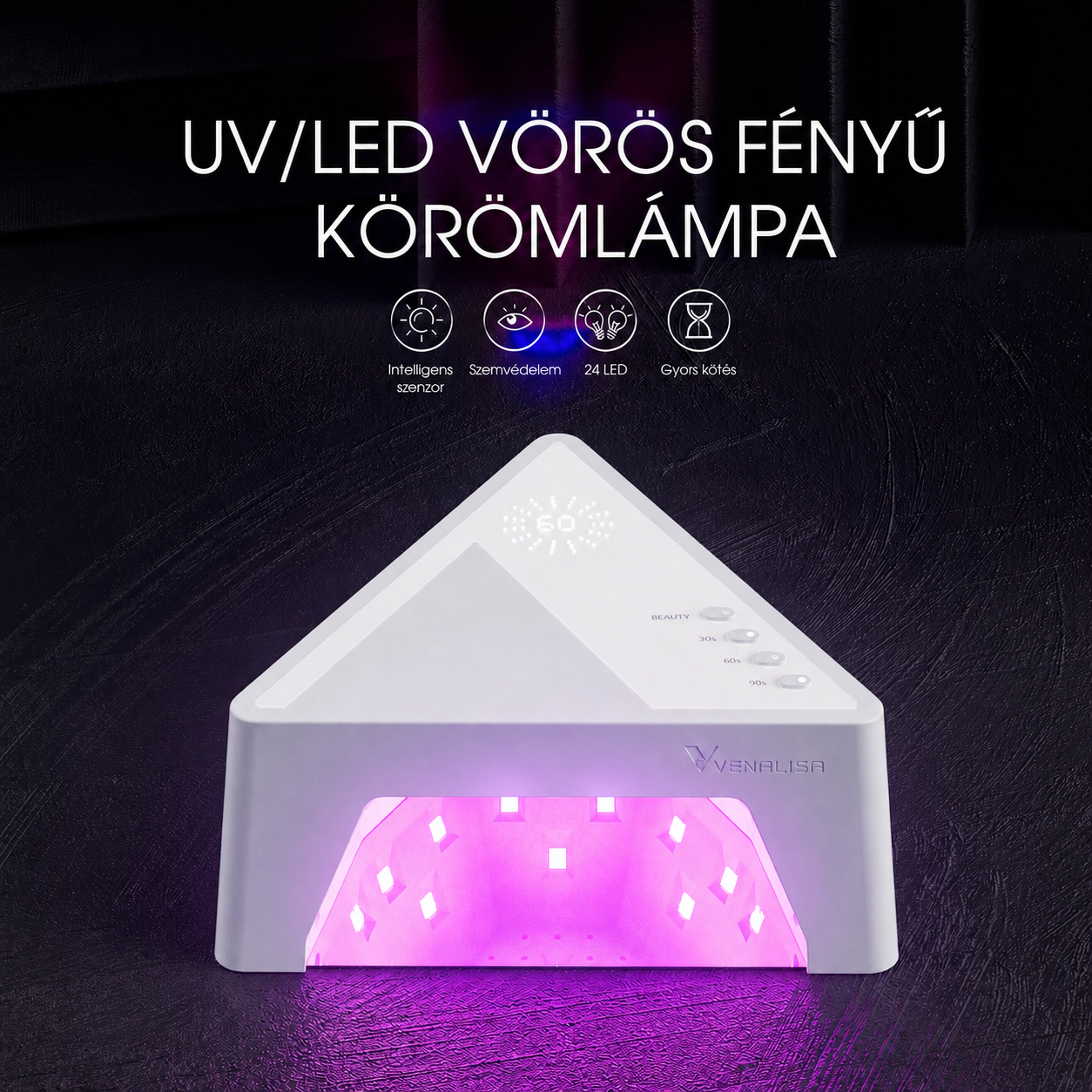 VENALISA UV/LED Mini Műkörmös Lámpa - 24 LED 3