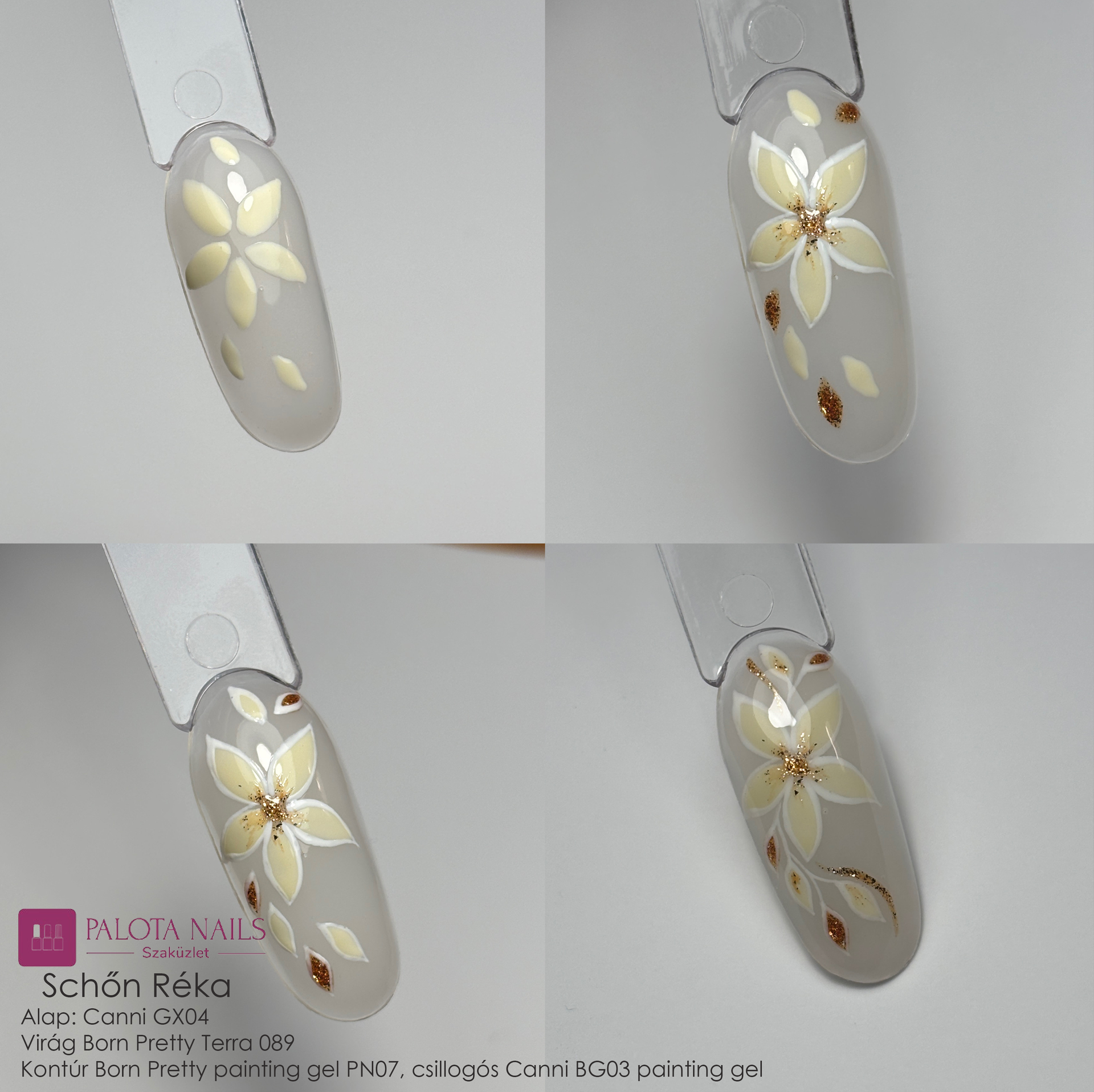 CANNI 5in1 Metallic Painting Gel 10g - BG03 Gold 4
