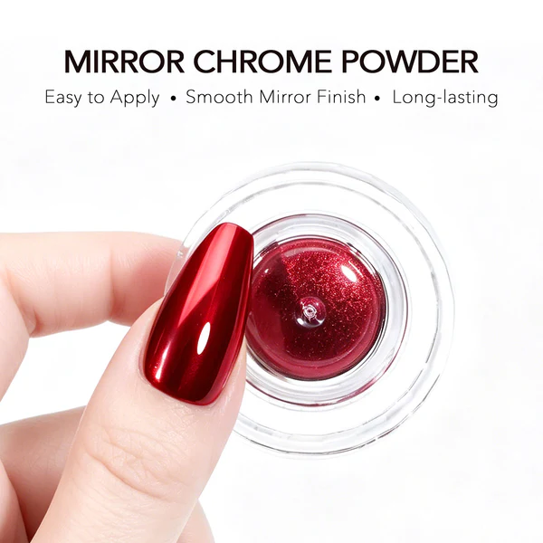 CANNI - Chrome Powder szett - 12db krómpor + Chrome Powder Top Coat 9ml 6