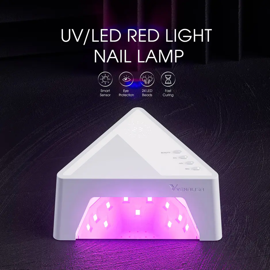 VENALISA Mini vörösfényes UV/LED műkörmös lámpa 28,8W - 24 LED 8