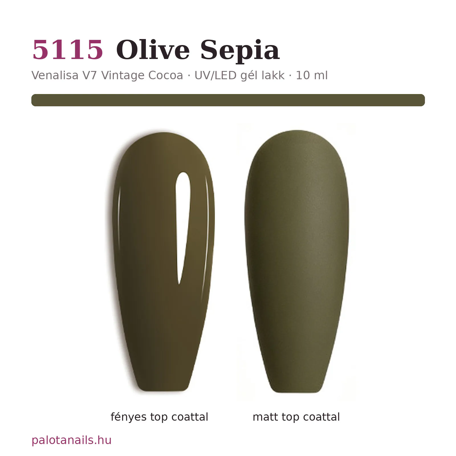 Venalisa UV/LED Gél Lakk 10 ml No.5115 Olive Sepia 2