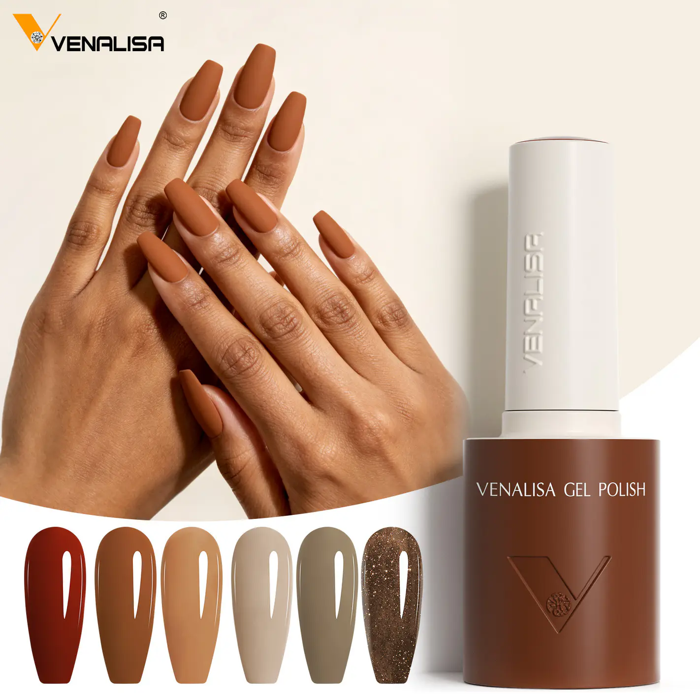 Venalisa UV/LED Gél Lakk 10 ml No.5117 Spiced Cinnamon 4