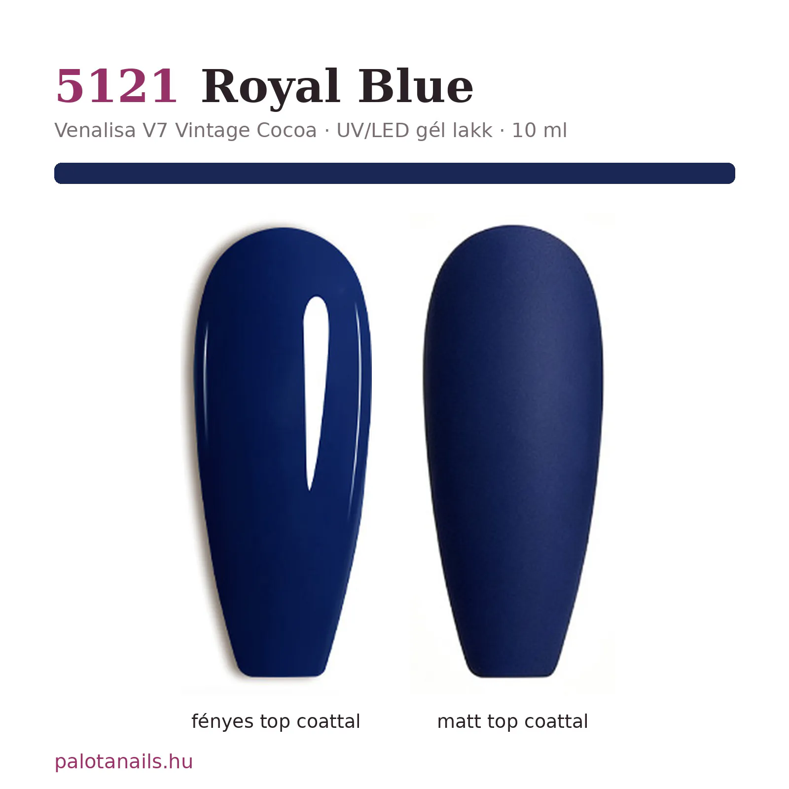 Venalisa UV/LED Gél Lakk 10 ml No.5121 Royal Blue 2