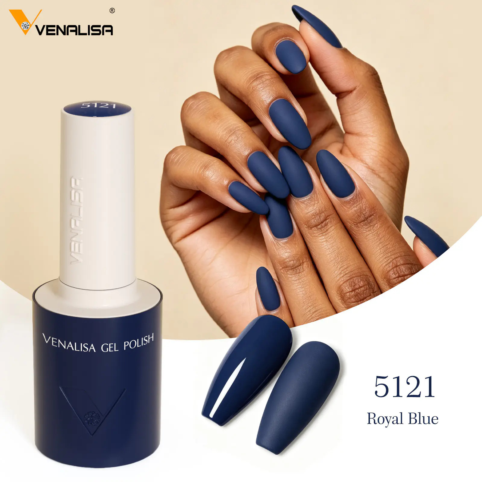 Venalisa UV/LED Gél Lakk 10 ml No.5121 Royal Blue 4