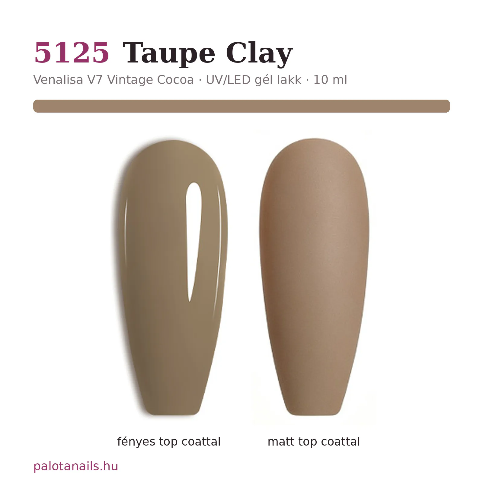Venalisa UV/LED Gél Lakk 10 ml No.5125 Taupe Clay 2