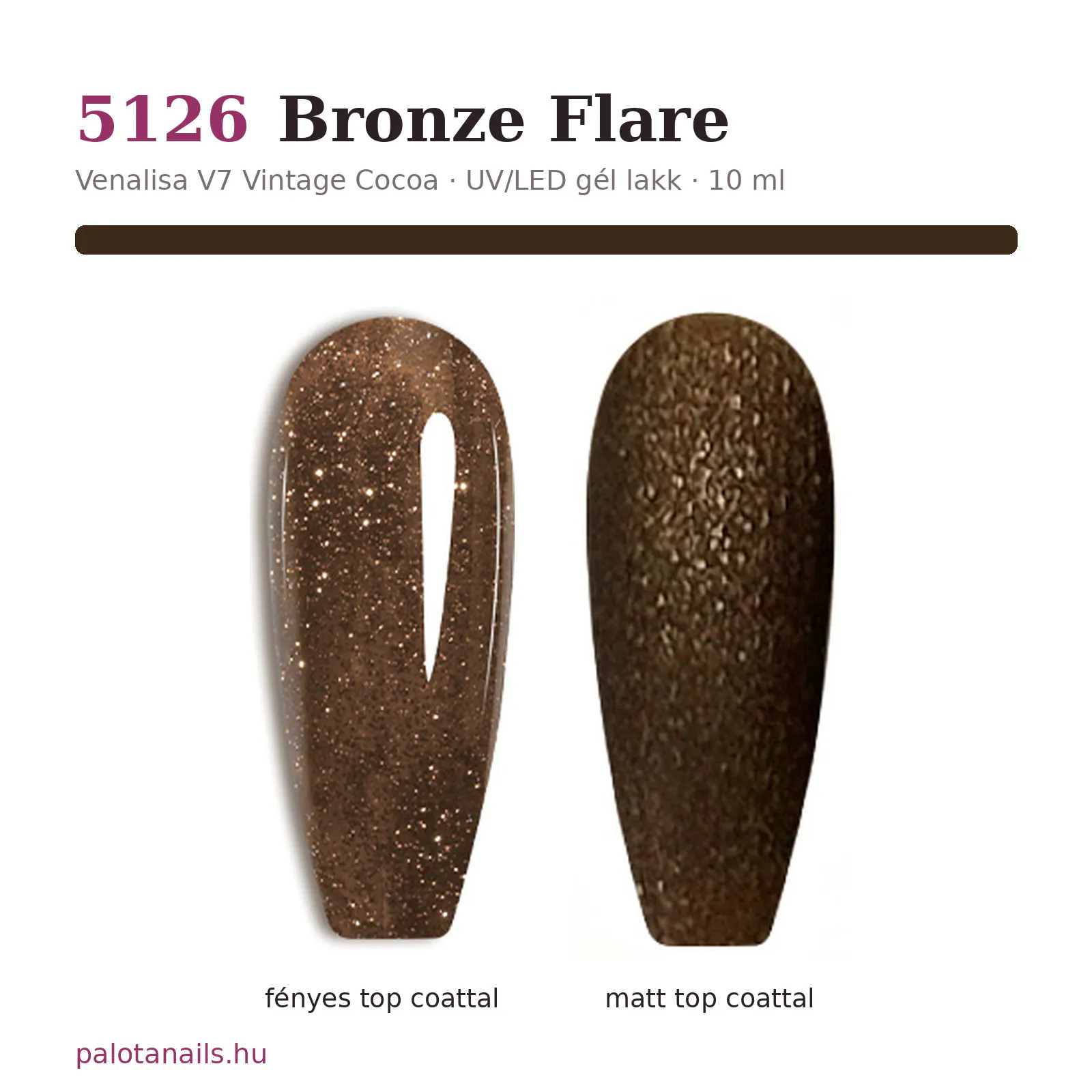 Venalisa UV/LED Gél Lakk 10 ml No.5126 Bronze Flare 2