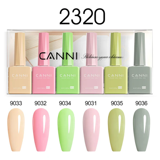 CANNI HEMA FREE UV/LED gél lakk szett 6x9ml - 2320