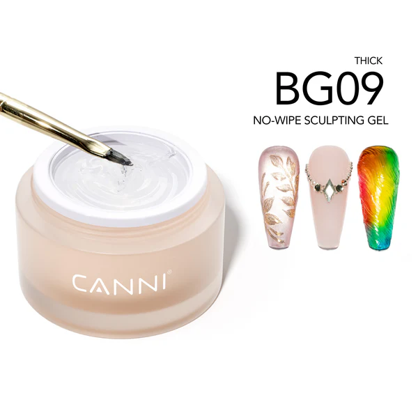 CANNI No-Wipe Sculpting Thick GLUE Gel 10g - BG09 Clear