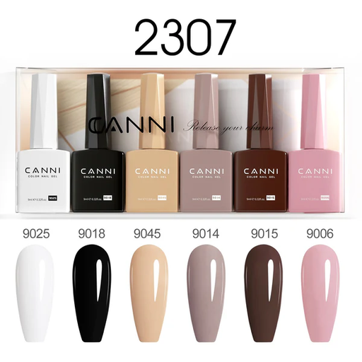 CANNI HEMA FREE UV/LED gél lakk szett 6x9ml - 2307 - Classic Couture